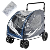 WODEGOU Large Dog Stroller Rain Cover, EVA Transparent Waterproof Windproof Snowproof Cover, Dog/Pet/Cat Stroller Rain Cover for Outdoor, Pet Supplies