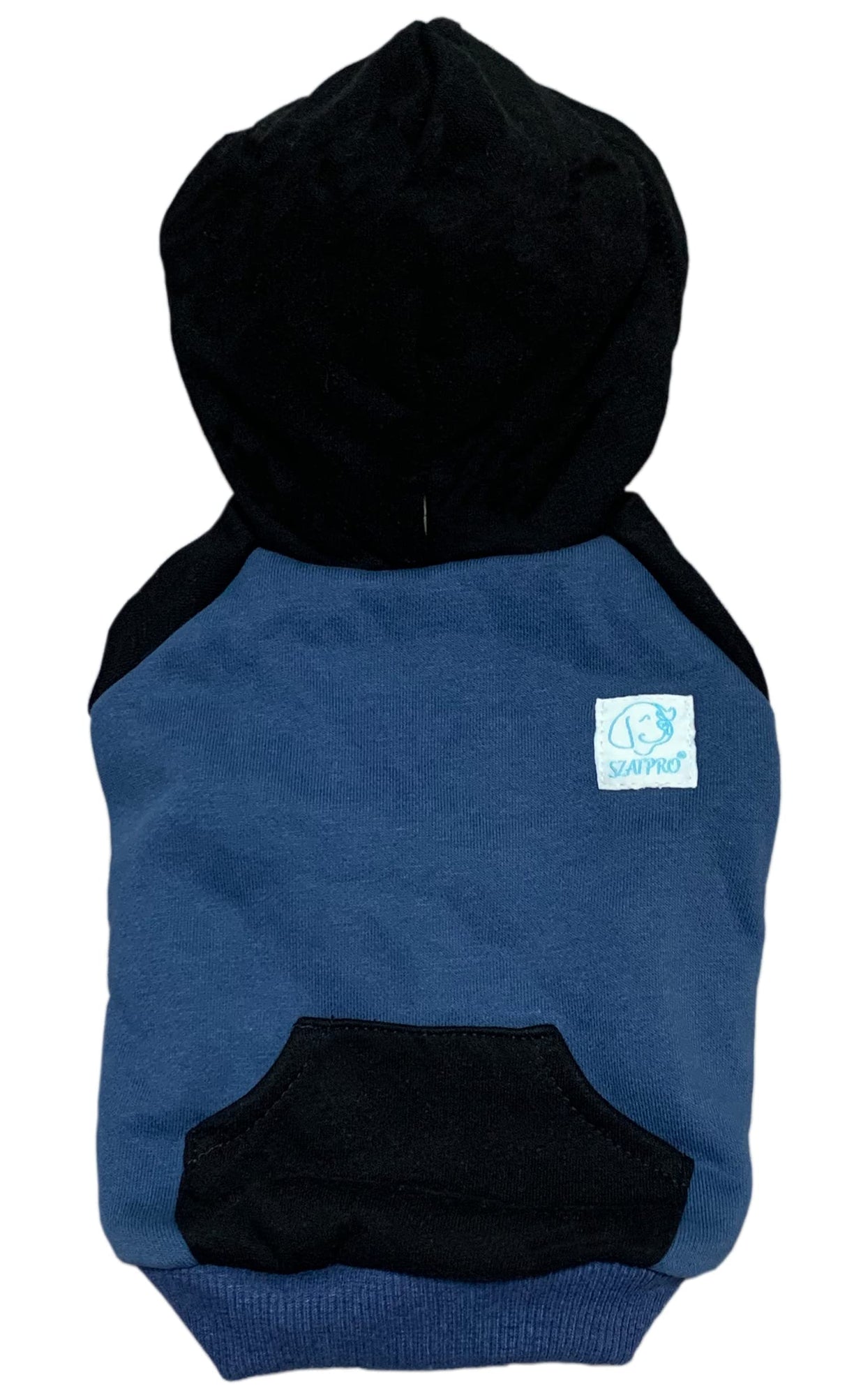 Upgraded Blue SZAT PRO Teacup Dog Hoodies, 100% Cotton Puppy Clothes for Small Dogs and Cats, Chihuahua Clothes Pullover Sweaters for Dog Boys and Girls XX-Small