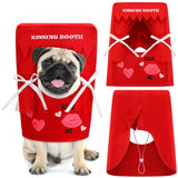 Solsew Valentine Dog Costume Kissing Booth Headpiece for Dog and Cats Cute Pup Kissing Booth Pet Headwear Costume Gift for Holiday Birthday Party(S/m)