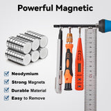 SMARTAKE 45 Pcs Refrigerator Magnets, 10x2.6mm Small Round Fridge Magnets, Multi-Use Premium Neodymium Office Magnets for Fridge, Whiteboard, Billboard in Home, Kitchen, Office and School (Silver)