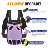 Pawaboo Pet Carrier Backpack, Adjustable Pet Front Cat Dog Carrier Backpack Travel Bag, Legs Out, Easy-Fit for Traveling Hiking Camping for Small Medium Dogs 5-8lbs, Medium Size, Purple