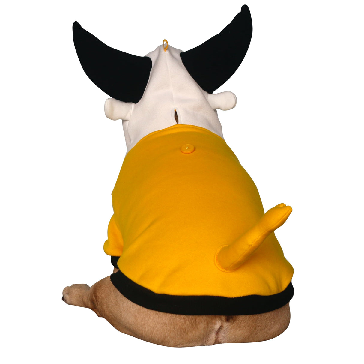 iChoue Buffalo Horn Dog Halloween Costumes Winter Coats Clothes Hoodies for French English Bulldogs, Pugs, Keep Your Dogs Warm and Stylish. Add Fun to Your pet’s Wardrobe - Yellow Black, Small