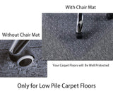 HOMEK Office Chair Mat for Carpet, 46" x 60" Studded Desk Chair Mat for Low Pile Carpeted Floors, Transparent Carpet Protector Mat for Office Chairs