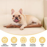 PetTemp Pet Heating Pad for Cats Dogs Indoor & Sheltered Outdoor Waterproof Heated Cat Bed Heated Dog Bed Chew Resistant Cord Constant Temperature Brown 20 x 16 Inch