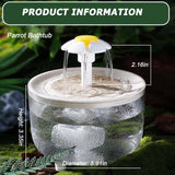 Petlex Bird Bath Indoor Automatic Parrot Shower Bathtub with Pump Recirculating Filtration Safe for Birds to Bathe or Drink, Perfect for Parakeets Budgie Cockatiels Lovebirds Finches Canaries