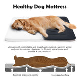 JoicyCo Dog Bed Soft Dog Crate Pad Mat for Medium/Large Dogs, 36 in Non-Slip Bottom Washable Dog Sleeping Mattress Pet Beds Cat Bed Kennel Pad, Dark Gray