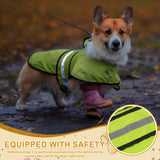 PETAXCELL Dog Raincoat, Dog Rain Jacket Waterproof Jacket Reflective Adjustable Hooded Pet Rain Coat with Leash Hole, (Red, 3XL), Intended for Large Medium Small Puppies