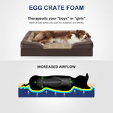 FURTIME Orthopedic Dog Bed for Extra Large Dogs - XL Plus Washable Dog Sofa Beds, Supportive Foam Pet Couch Bed with Removable Washable Cover, Waterproof Lining and Nonskid Bottom, Khaki