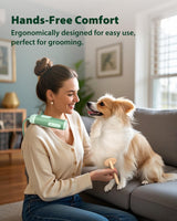 L&W BROS. Hands Free Dog Dryer – Powerful & Professional Pet Blow Dryer for Small & Medium Dogs & Cats, Adjustable Airflow, Easy Storage, Negative Ion Technology (Green)