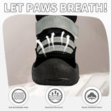 Furrtripsy Dog Boots, Waterproof Dog Shoes with Reflective Straps, Rugged Anti-Slip Sole Paw Protectors for Medium Large Dogs, Breathable Pet Booties for Hot Pavement, Snow, Hiking, 4Pcs