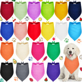 Saintrygo 20 Pcs Plain Dog Bandanas Bulk for Puppy Dogs Heat Transfer Adjustable Pet Bandanas Blank DIY Triangle Sublimation Washable Puppy Bibs Scarfs for Small Medium Large Pet(25 x 17 x 17 Inches)