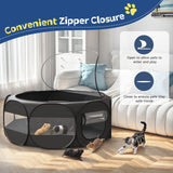 VavoPaw Small Animal Playpen, Chicken Brooder Box with Cover Top, Portable Outdoor Exercise Pet Cage Tent, Waterproof Breathable Pet playpen Indoor for Chick Ktiien Bunny Hamster Guinea Pig, Black