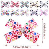 PET SHOW 50Pcs/25Pairs 4" Paw Pattern Big Dog Hair Bows Bulk with Alligator Clips for Medium Large Dogs Puppy Female Bowknot Topknot Girl Boy Pet Grooming Hair Accessories