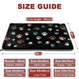 GOLOPET Large Dog Heating Pad 36x24 in with Smart Thermostat Switch and Power Line Protection Tube,Obtained MET and UL Dual Certification,Waterproof Pet Heating Pad for Dogs,with Plush Fabric Cover