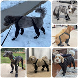 BillionChains Dog Boots with Adjustable Suspender, Anti-Slip Dog Shoes, Waterproof Paw Protector for Rainy, Snowy, Hot Pavement, L