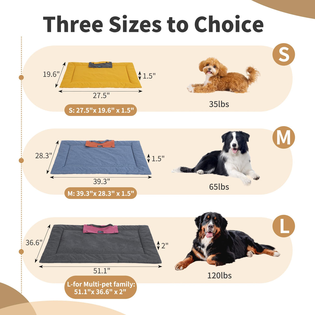 Outdoor Foldable Dog Mat Durable Teflon-Coated Oxford Material Waterproof Thin Dog pad Travel-Friendly Machine Washable Design for Camping/Car (Orange, Small (27.6 * 19.7 * 1.57 in))