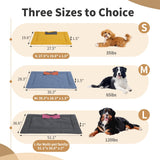 Outdoor Foldable Dog Mat Durable Teflon-Coated Oxford Material Waterproof Thin Dog pad Travel-Friendly Machine Washable Design for Camping/Car (Orange, Small (27.6 * 19.7 * 1.57 in))