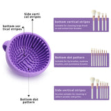 Silicone Makeup Brush Cleaner Bowl – Portable Cosmetic Brush Scrubber Mat & Washing Tool – Textured Cleaning Cup for Face & Eye Brushes – Manual Beauty Sponge Washer for Travel & Home(Purple)