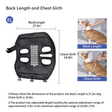 Wakytu Dog Lift Harness for Small Dogs,Dog Backpack Carrier,Adjustable Padded Breathable Straps for Dogs, Disabled, Joint Injuries, Arthritis,XL(24-35LBS)
