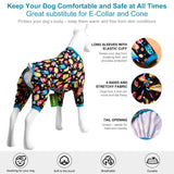 LovinPet Big Dogs Pajamas Onesies - Full Belly Coverage, Pajamas for Pitbulls, Pullover Shirt for Large Breed Dogs, Pitbull Clothes, Fruit Popsicle Print, Lightweight Big Dog PJ's, Medium,2XL