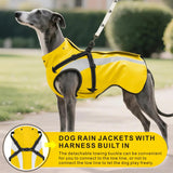 Mosucoirl Dog Raincoat Waterproof Raincoats for Dog Reflective Dogs Rain Jackets with Hood Hoodie Pet Rain Poncho Coat for Small Medium Large Dogs Puppies S-XXL (Yellow, M)