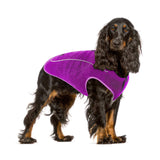 Insulated Fleece Sweater for Dogs | Lightweight Warm Dog Vest | Zipper Port for Harness | Cold Weather Winter Jacket | Rain Snow Repellant Coat | Adjustable for Small Medium Large Girl Dogs (Purple/M)