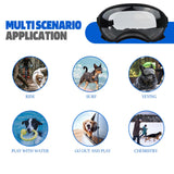 Pacify Dog Goggles for Large Dogs, UV Protection Dog Sunglasses with Adjustable Strap for Medium Large Dog Pet Glasses (Clear)