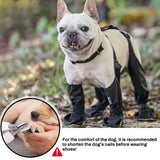 CAPT.SNOOZE Dog Boots Waterproof for Winter - Anti-Slip Paw Shoes for Snow & Rain | Non-Slip Reflective Pet Boots with Adjustable Straps, Small/Medium Dogs