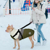 ANNICOO Warm Dog Winter Coat,Waterproof Dog Jacket with Built-in Harnes (Black, XL)