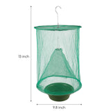 Ranch Fly Traps Outdoor Hanging Stable Fly Trap Reusable Fly Killer Cage Fly Catcher Bag with Bait Tray,Fly Repellent for Outdoor and Indoor Hanging Farms,Stable,Garden,Orchard,Park (12 Pack)