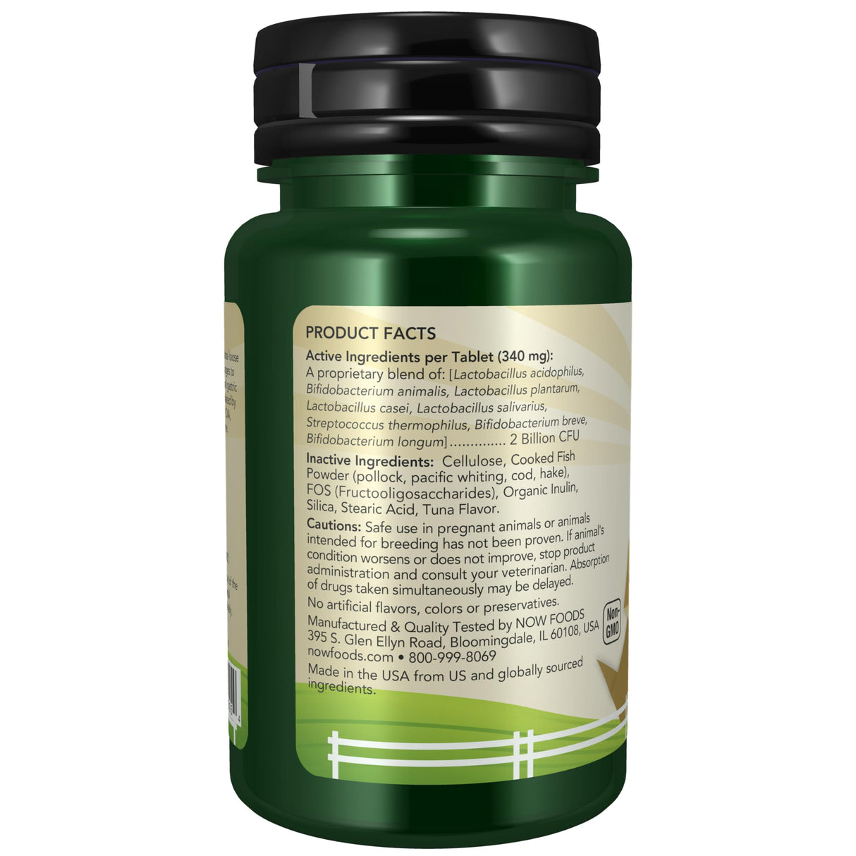 NOW Pet Health, G.I. Support Supplement, Formulated for Cats & Dogs, NASC Certified, 90 Chewable Tablets
