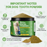 Dog Dental Powder, Dog Teeth Cleaning Powder, Dog Tartar and Remover with Probiotics and Natural Herbal Blend of All Breeds and Ages Mint -150 Grams