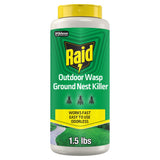 Raid Outdoor Wasp Ground Nest Killer, Dust Insecticide for Outside Household Use on Wasps, Fast-Working, Easy-to-Use and Odorless, 24 oz
