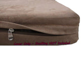 Dogbed4less DIY Pet Bed Pillow Brown Microsuede Duvet Cover and Waterproof Internal case for Dog at 55X37X4 Inch - Covers only