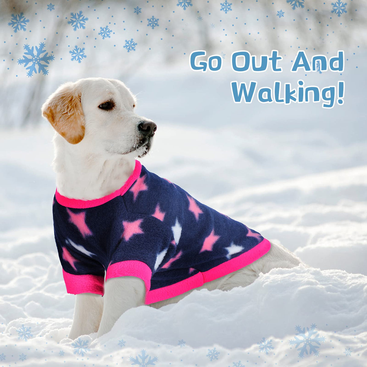 7 Pcs Dog Fleece Sweaters Dog Sweatshirt Winter Outfits Soft Fleece Puppy Sweater Outfits for Chihuahua Yorkshire Pets Cat(Cool,L(Neck: 13.39", Chest: 19.61", Back: 14.17"))