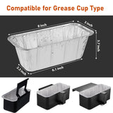 Whaleme 100 Pack Grease Cup Liners Compatible with Blackstone Griddle 5017 - Griddle Accessories, Disposable Grill Grease Tray, Aluminum Foil Drip Pan Grease Catcher Cup Liner for 17, 22, 28, 36 Inch