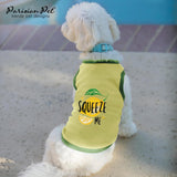 Parisian Pet Dog Shirt – 100% Cotton Shirts for Medium Dogs – Sleeveless Puppy Vest – Lightweight and Breathable Pet Apparel – Pullover Summer Dog Clothes - Stretchy Funny T Shirts for Dogs