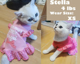 XPUDAC 4 Pack Dog Dress Shirt Puppy Skirt Cute Doggie Dresses Thanksgiving Clothes Dog Apparel for Small Dogs and Cats (Pink Angel, XX-Small(1-2 lbs))