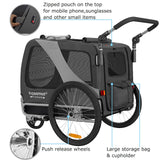 Doggyhut Premium Large Pet Bike Trailer & Stroller for Medium or Large Dogs,Bicycle Trailer for Dogs Up to 78 Lbs