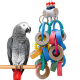 ToughRight Fatty Bagel Cascade 24Pcs Bird Toys for Parrots Durable Cardboard Chewing Shredding Foraging 1.75“ for Medium & Large Parrot Amazons Mini Macaws African Greys Cockatoos Eclectus Senegal
