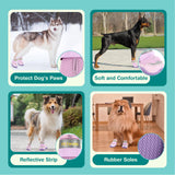 Petanims Dog Shoes for Large Dogs, Medium Dog Boots & Paw Protectors for Winter Snow, Breathable Dog Booties for Hot Pavement, Hardwood Floors Purple Size 6