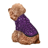 Dog Hoodie Sweater - Soft and Warm Winter Coat with Beautiful Dark Purple Glitter Sparkles Pattern - Cold Weather Clothes for XS-XXL