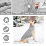 Malier Dog Winter Coat, Reversible Fleece Dog Cold Weather Coats, Windproof Warm Snow Puppy Jacket Vest Pet Clothes for Small Medium Large Dogs (Gray, X-Small)
