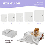 LE SURE Premium Cooling Blanket for Small Dogs Washable - Breathable Pet Throw Blanket with Q-MAX>0.4 for Summer，Soft Cat Cooling Mat, Furniture Protector Couch Sofa，Grey, 25x35