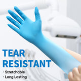 Powder-Free Nitrile Exam Gloves, 4.5 Mil, 100 Pcs Blue Disposable Latex-Free Food-Safe Medical Cleaning Cooking Gloves (Medium)