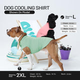 OUOBOB 2-Pack Dog Shirts, Breathable Dog Cooling Vest, Sleeveless Summer Tank Tops, Lightweight Stretchy Vest for Medium Large Extra Large Dogs - (Pink Green) M