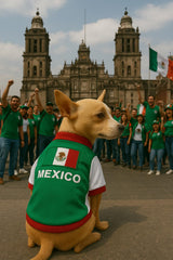 Parisian Dog Mexico Jersey - Breathable Mesh Puppy Football Jersey - Lightweight Stretch Sporty Dog Mexican Outfit - Summer Shirts for Large Dogs - Soccer Jersey for Dogs - Sportswear Pet Clothes