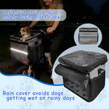 VeluXanipyr Dog Bike Basket,Cat Backpack Carrier,Dog Bike Carrier Hard,Pet Car Seat with Extended Single Shoulder Strap,Pet Shoulder Bag with Pet Bath Brush，Disposable Pee Pads 5pcs,Gray