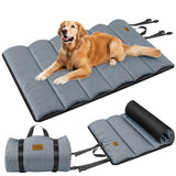 Gimars Upgraded Outdoor Dog Bed with Waterproof Film, Easy to Roll Up with Buckle, Large Travel Pet Bed for Medium & Large Dog, Portable, Foldable, Washable for Camping,Traveling