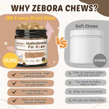 ZEBORA Dog Multivitamin with Probiotics - Dog Vitamins and Supplements - Multivitamin for Dogs with Glucosamine, Omega 3 and Probiotics for Dogs Digestion, Immunity, Joint, Skin and Coat - 180ct